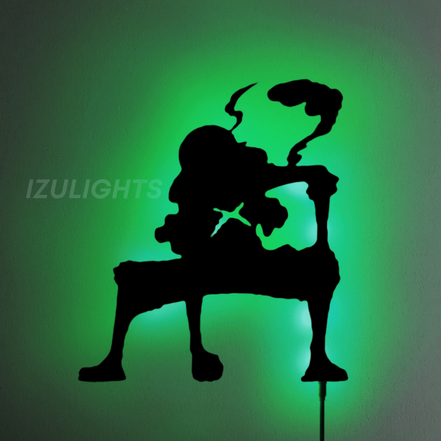 TEKNOFUN: One Piece Led Wall Lampada Light Wanted Luffy 30 Cm