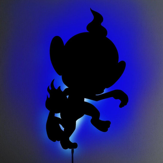 Chimchar LED Wall Silhouette - IZULIGHTS