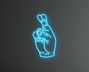 'Fingers Crossed' NEON Sign - IZULIGHTS