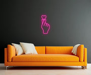 Finger Heart Neon Sign - IZULIGHTS
