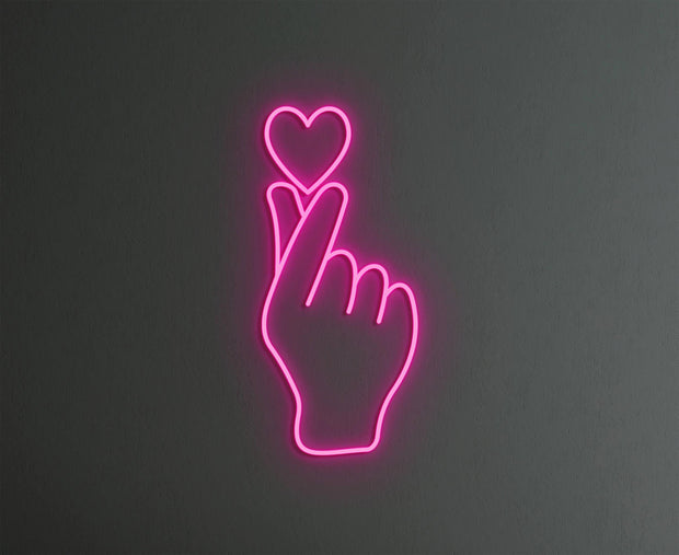 Finger Heart Neon Sign - IZULIGHTS